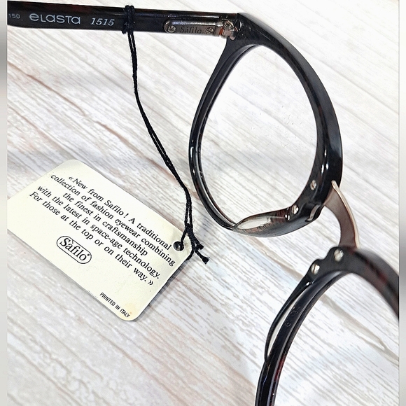Authentically Vintage Safilo Eyeglass Frame Prescription-ready, Brown/Black NEW - Picture 5 of 6